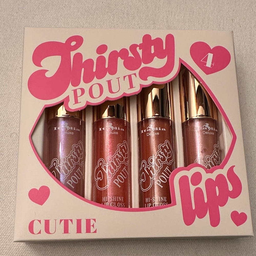 Hi-Shine Lip Gloss Set - Pink and Gold